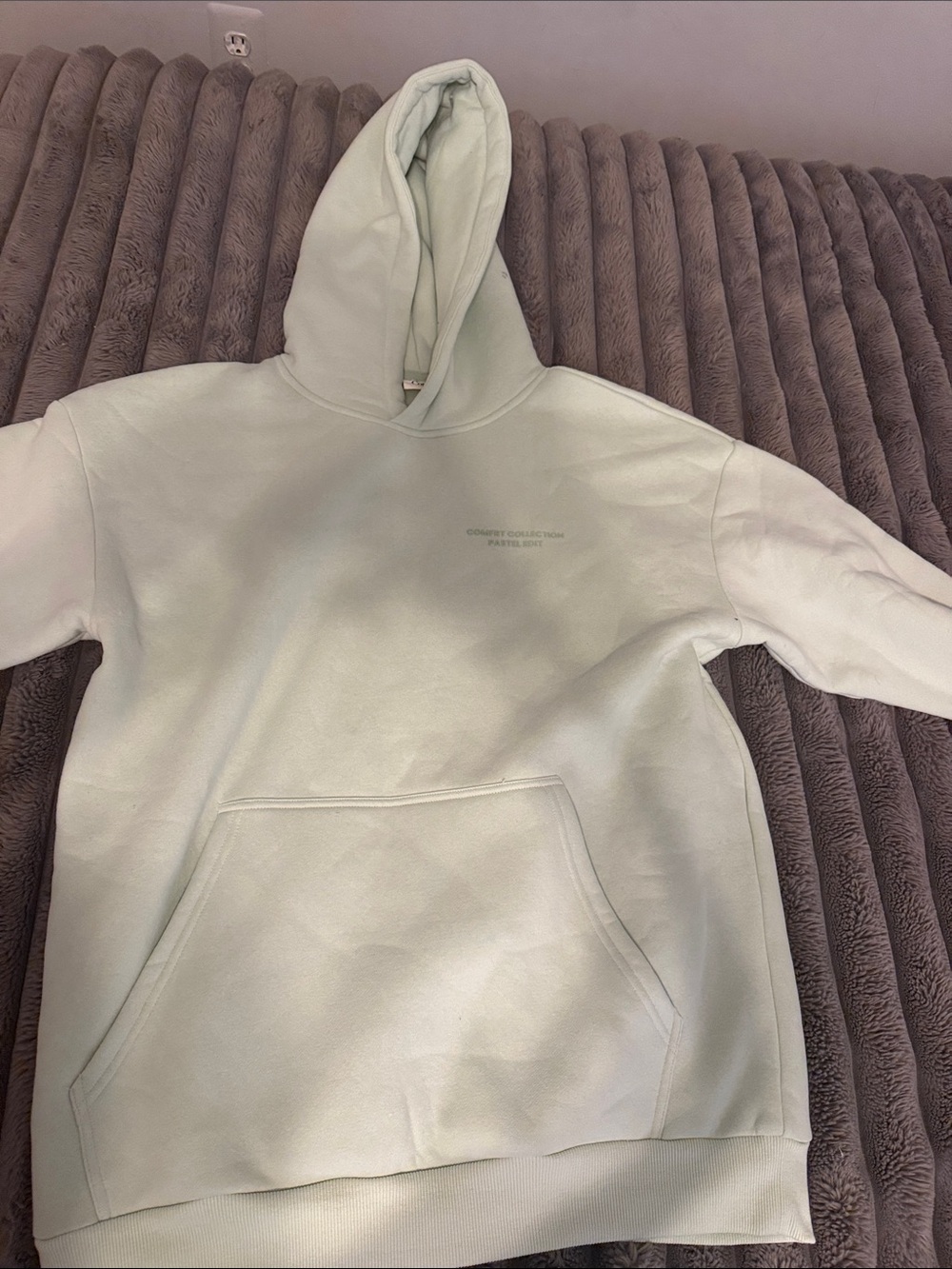 Light Mint Cozy Hoodie & Shorts Set - Picture 4 of 6